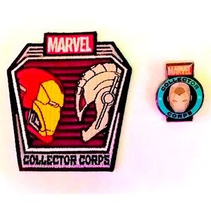 Marvel Collector Corp Iron Man Patch and Pin Set